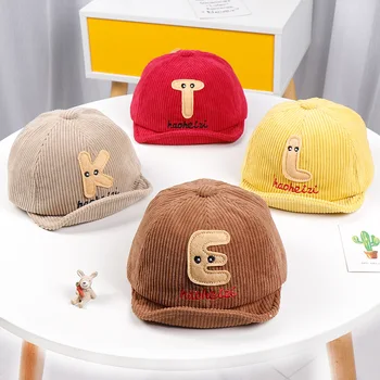 

Fashion Alphabet children's hat 2019 autumn and winter new children soft baseball cap baby boys and girls basin cap kids beanies