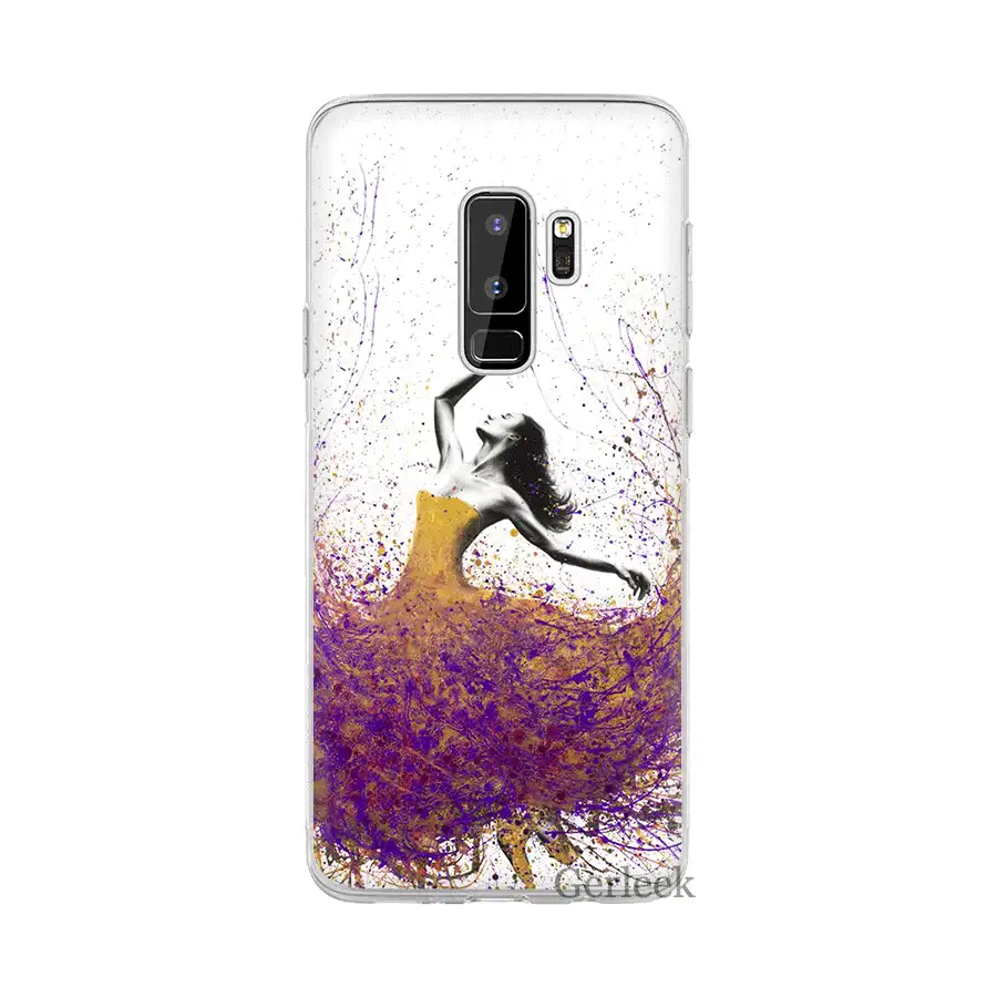 Чехол для телефона из ТПУ Samsung Galaxy S6 S7 край S8 S9 S10 S10E Plus Note 8 9 M10 M20 M30 M40 крышка балетки