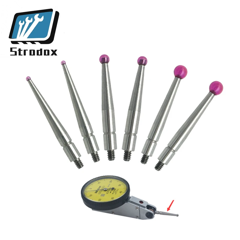 

High quality ruby head Probe Lever M1.4 M1.6 M1.8 M2 Length 15 18 21 mm Measuring Tip Sonde Gauge Pin Gage Ball CMM Non-magnetic