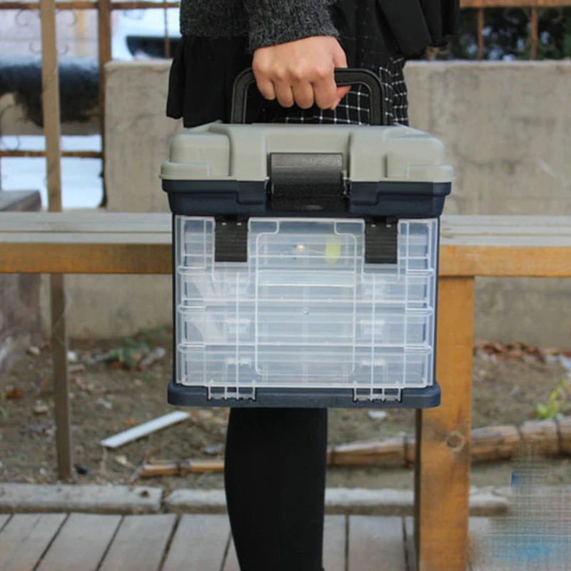 Tackle Fishing Storage Plastic 4LAYER Case Fishing Lure Box 5 Layer Outdoor Fishing Cases