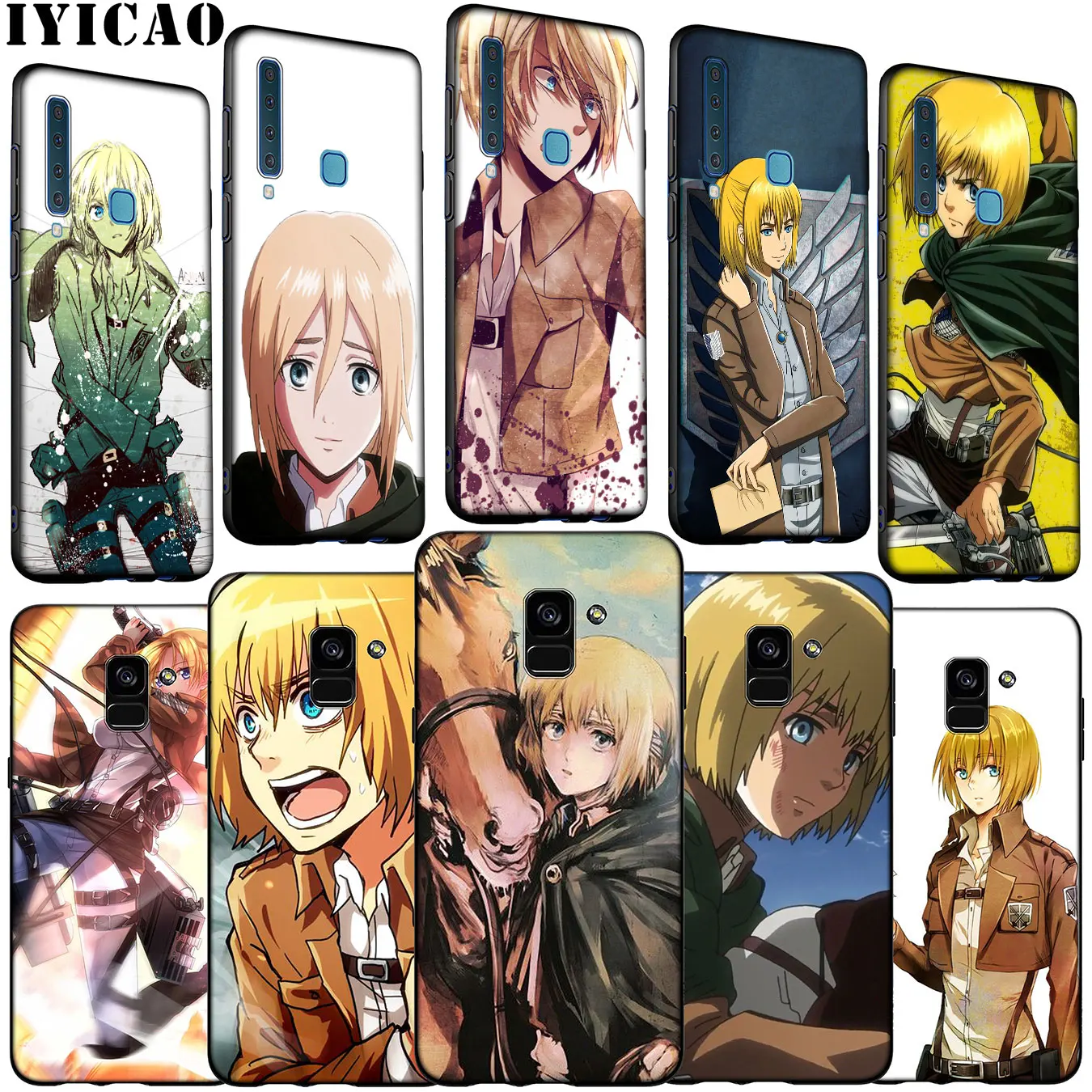 Attack on Titan Anime Armin Arlart Soft Silicone Phone Case for Samsung Galaxy A6 A7 A8 A9 2018 A3 A5 2016 2017 Note 9 8 10 Plus |