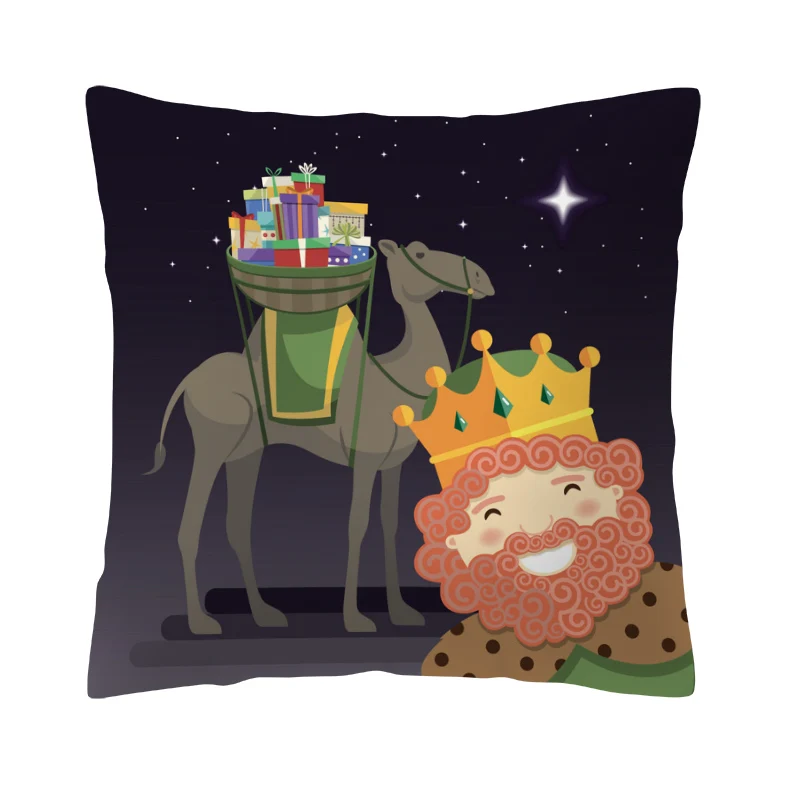 5 Throw Pillow Inches Balthazar Three Kings Восточный мудрец Библейский мультфильм детская Наволочка Две стороны печать украшение дома подушки - Цвет: 5