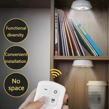 

Mini Wireless LED Touch Sensor Night Light Lamp With Light Stair Cabinet Control Dimmable Brightness Light Remote Lamp For L5X3
