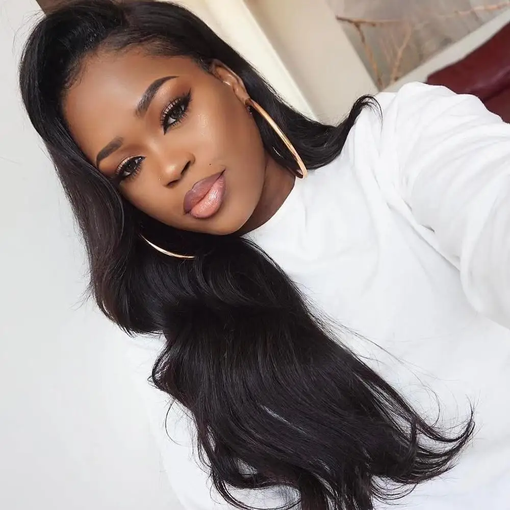 

Long Brazilian Body Wave Wig Free Part Glueless Pre Plucked Wavy Human Hair Swiss Lace Wigs With Baby Hair For Black Women
