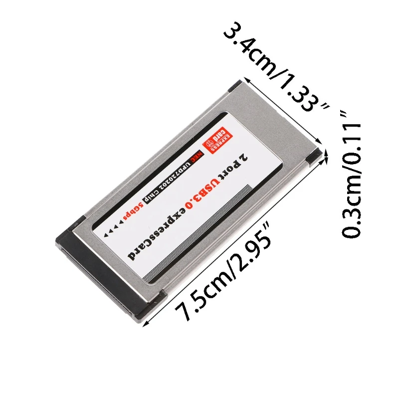 Description Picture 5 of itemPCI-E PCI Express To 2 Port USB 3.0 34 mm Expresscard Card Converter Adapter