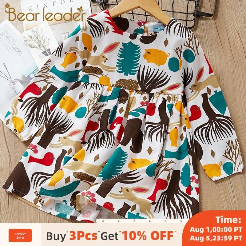 Bear Leader/платье для девочек Новое весеннее платье принцессы Платья Детский костюм