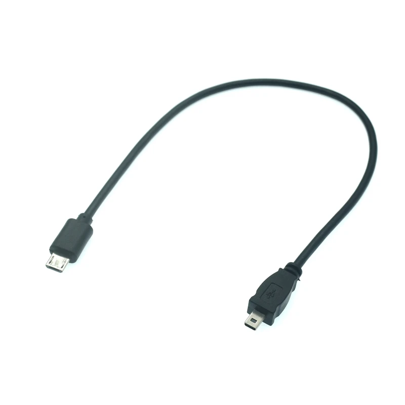 1 Ft USB Micro B 5-pin to Mini B 8-pin Male OTG Cable Nikon Panasonic Cameras 