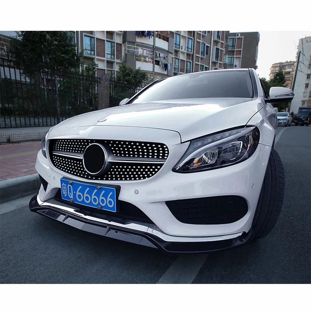 Автомобильная Передняя Алмазная решетка подходит для Mercedes Benz C Class w205 c63 grill- C450 C250 C180 C200 C220 без центрального логотипа