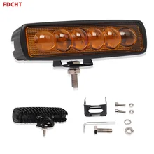 FDCHT 8D 18 Вт 3000k barra led bar para auto faros off road 4x4 внедорожный светодиодный рабочий светильник 12 В для мотоцикла, автомобиля, led atv светильник s ramp