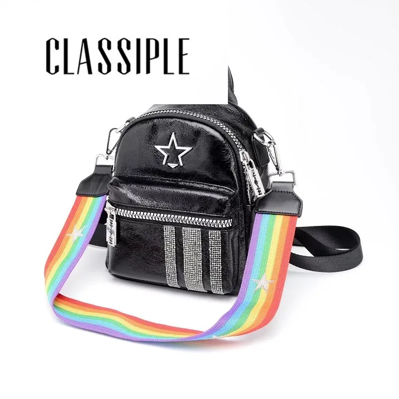 

2019 Backpacks Ladies School Bags PU Leather Teenager Girls Fashion Female Backpack Student Shoulder Travel Bag For College