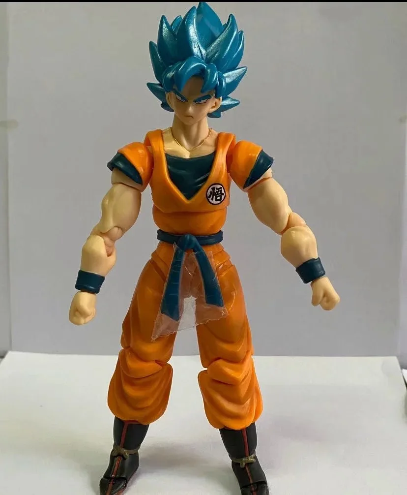 Anime Dragon Ball Z Son Goku Blue hair PVC Figur Modell 16cm 