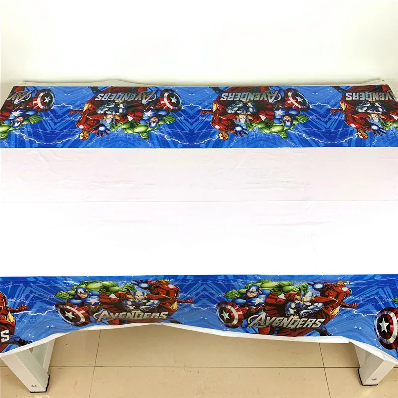 Disney Мститель Капитан Америка 1,1*1,8 м День рождения украшения детских товаров, одноразовая посуда Праздничная скатерть для будущей мамы