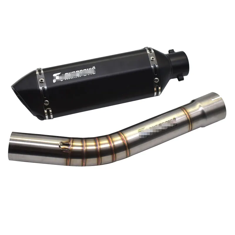 

Motorcycle with Exhaust Slip On Escape Muffler Middle Link Pipe Full System For yamaha YZF-R6 R6 1998-2005