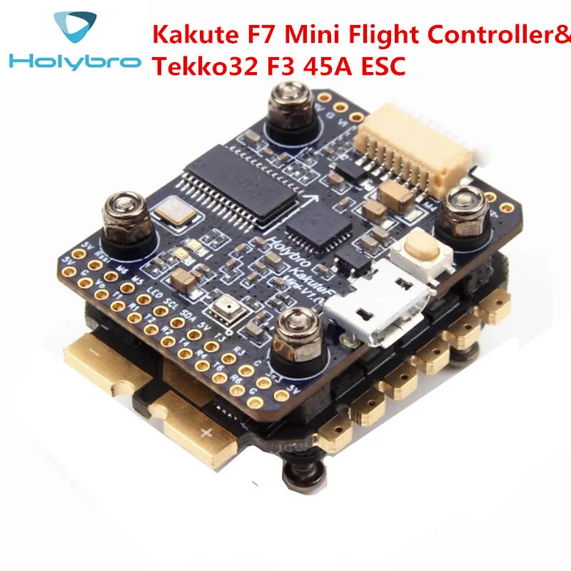 Holybro Kakute F4 V2/F7 V1.5/F7 HDV Полетный контроллер Tekko32 F3 40A/45A/65A Blheli_32 3-6S 4в1 бесщеточный ESC для радиоуправляемого дрона - Цвет: Kakute F7 45A ESC