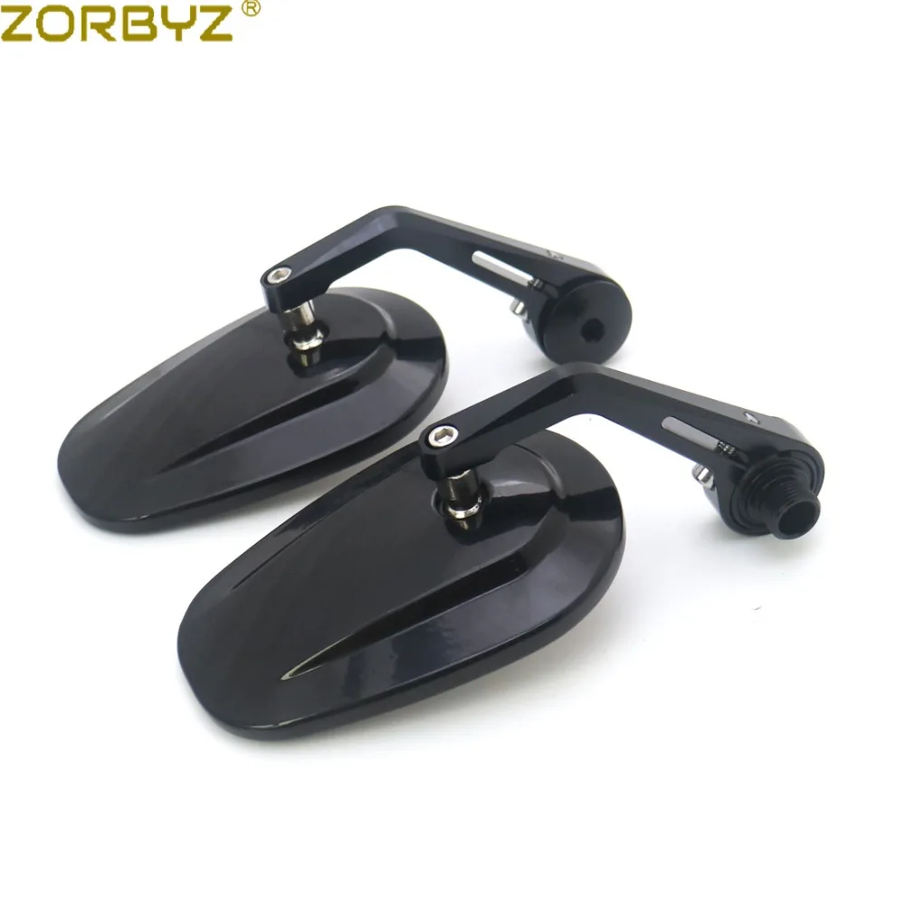 ZORBYZ черный CNC алюминиевый овальный Руль конец боковое зеркало с резьбой внутри для Benelli Leoncino 500 502c 752s BN600 BN300