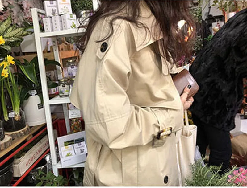 BGTEEVER Vintage Oversized Double Breasted Trench Coats Women Sashes Long Loose Female Windbreaker Overcoats Autumn Winter
