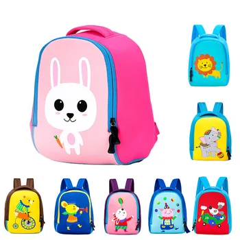 

Children's Cartoon Rabbit Schoolbags Shoulder Bags Diving Material Backbags Anti-lost Children Schoolbag Support Custom Logo