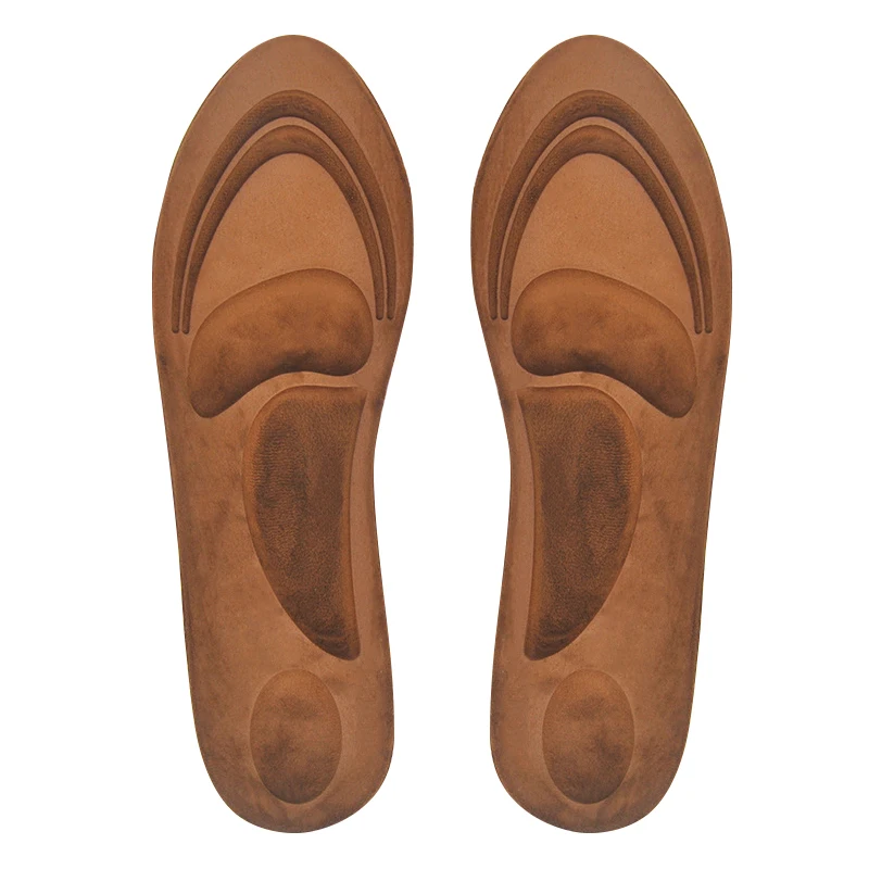 

4D Velvet Cushioned Insoles Memory Foam Feet Arch Insole with High Rebound Decompression &T8