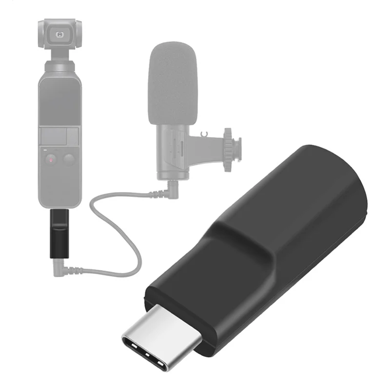 Для DJI OSMO карманный Профессиональный 3,5 мм аудио адаптер Запись адаптер разъем внешний микрофон аудио аксессуары