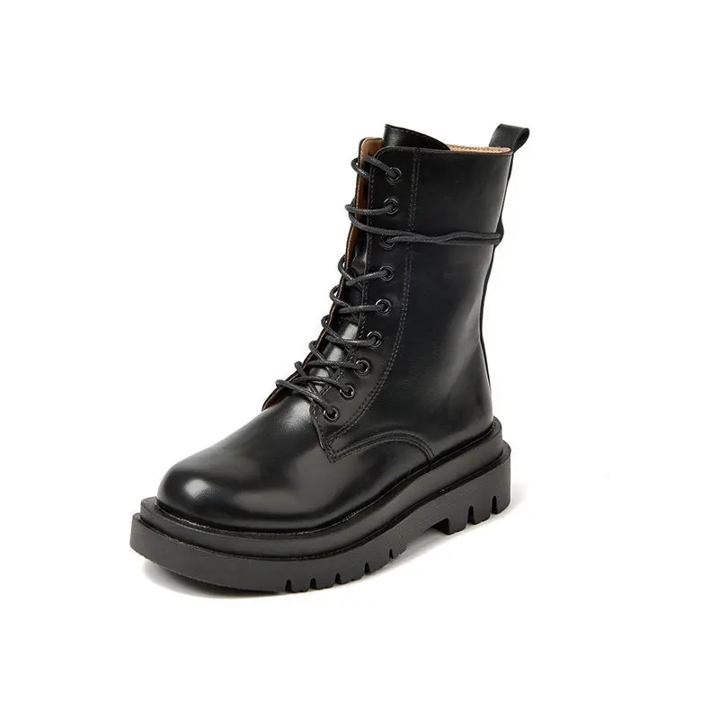 boots women 2020 new autumn fashion single boots British style thick bottom breathable boots women's handsome short boots