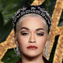 Жемчужная инкрустированная губка с кристаллами повязка на голову элегантная женская ободок тюрбан Женская лента для волос аксессуары для волос для девочек обруч для волос