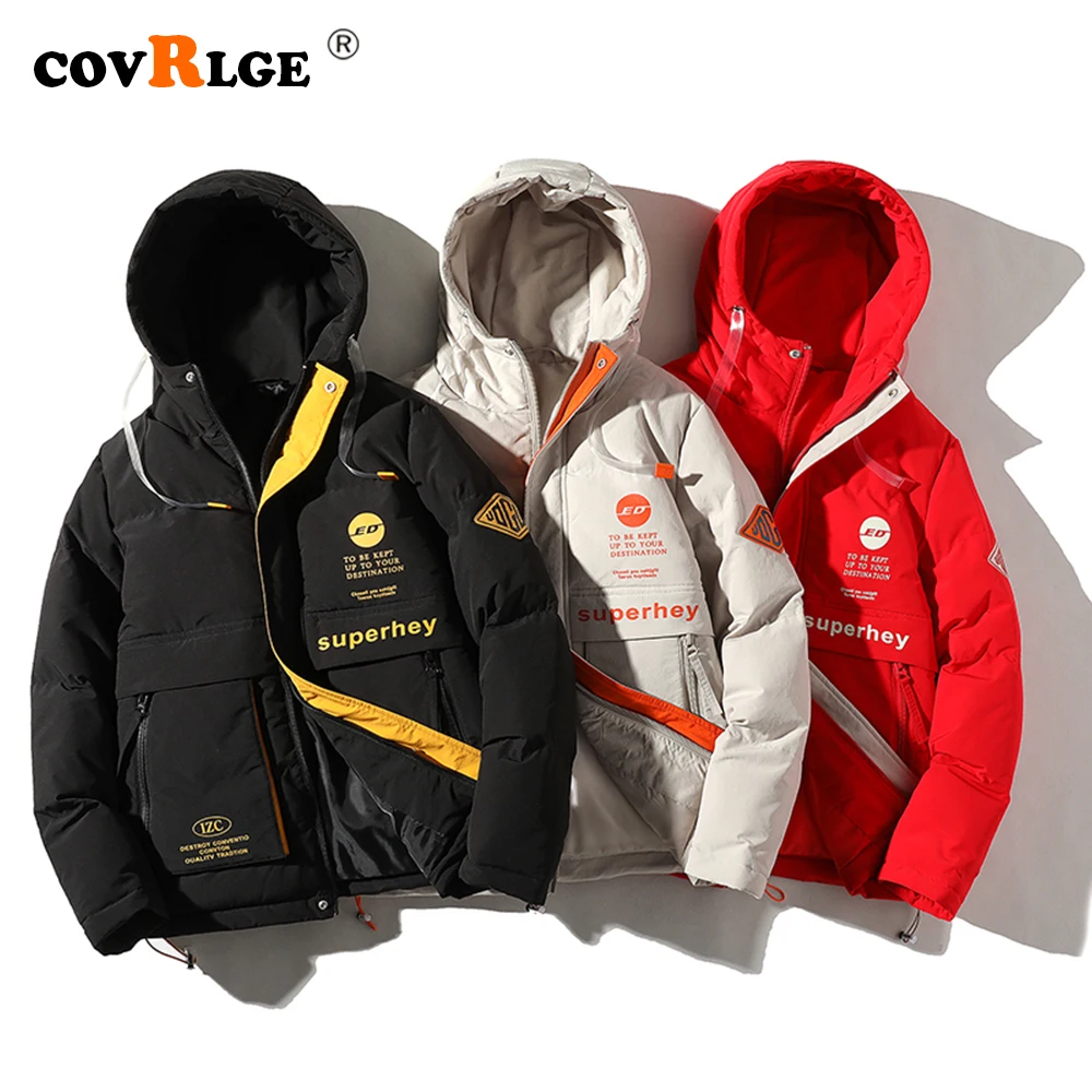 

Куртка Covrlge Мужская зимняя теплая водонепроницаемая, парка, пальто с большими карманами, повседневная с капюшоном, с подкладкой, MWM109