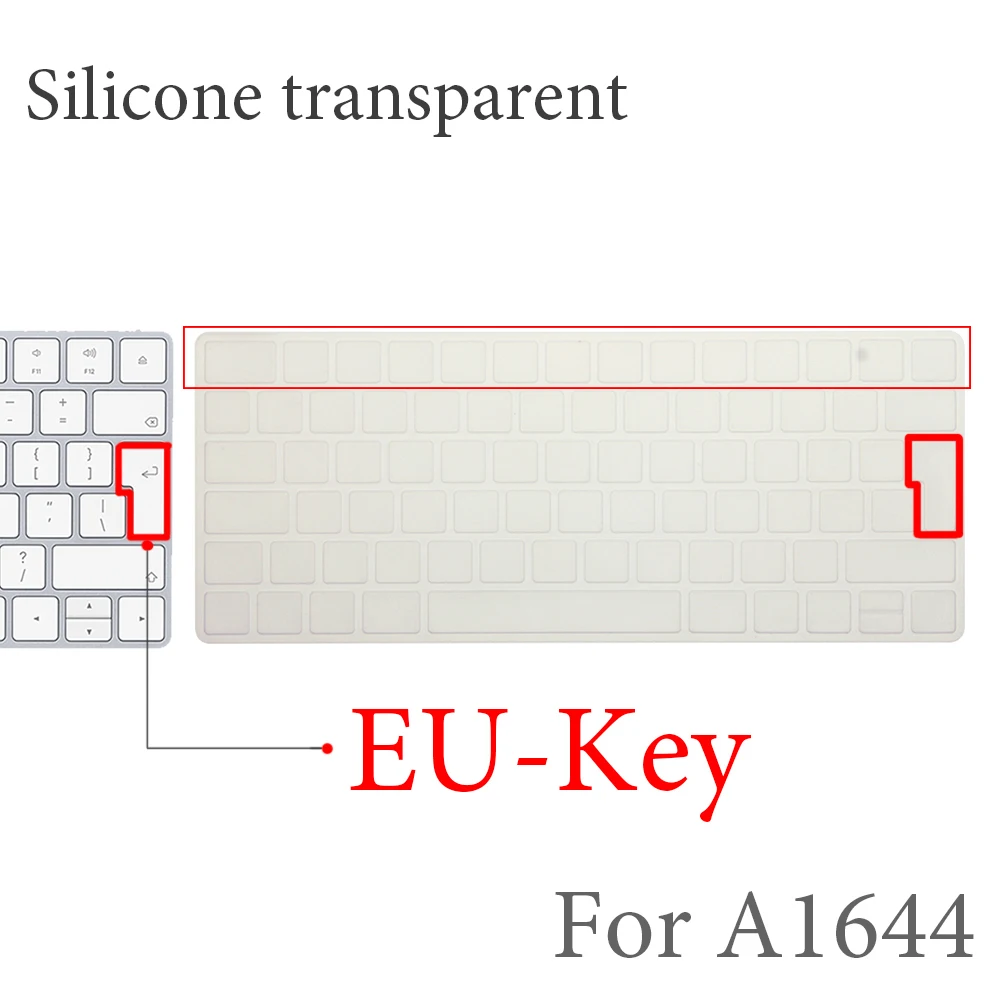 스페인 언어 매직 키보드 커버 실리콘 스킨 보호 필름, 애플 매직 키보드 2 2015 A1644, EU IMAC 키보드 케이스