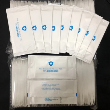 

50Pcs Disposable Alcohol Cotton Pads Disinfection Prep Swap Pad for Antiseptic Skin Cleaning Sterilized Wet Wipe