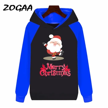 

ZOGAA 2019 Autumn Winter Warm Women Hoodies Merry Christmas Printing Full Sleeve Sweatshirts Tops Casual Ladies Cotton Pullovers