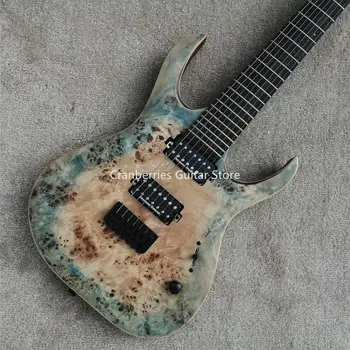 

Custom shop, Duve MODEL,Matt Finished 7 Strings Electric Guitar,burl wood top,Ebony Fretboard,Free Shipping