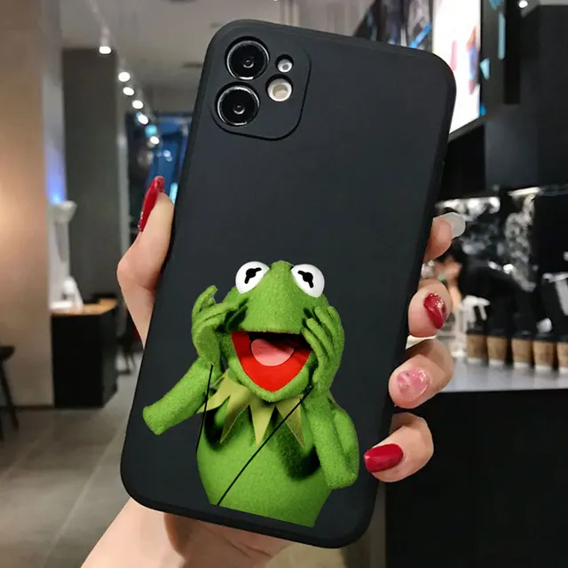 Funny Cute pet kermit The Frog Memes Phone Case For iPhone 13 pro 12 Pro 11 pro Max 6 6S 8 7 Plus X XR XS MAX TPU Silicone Cover TPU A1753
