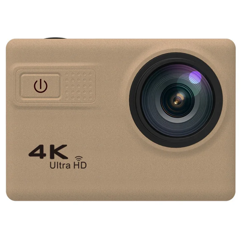 Богатая Экшн-камера F68B 4K Wifi 2," lcd Экшн-камера UHD водонепроницаемая Спортивная наружная видеокамера 12MP 170 градусов мини DV видеокамера - Цвет: Золотой