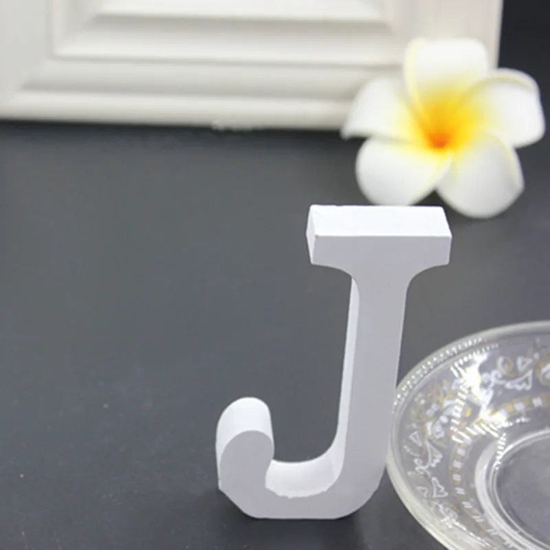ZM-J 1 шт. 8 см белые деревянные буквы Английский алфавит DIY персональное имя Дизайн Искусство ремесло Свадебный домашний декор буквы украшение комнаты - Цвет: ZM-J
