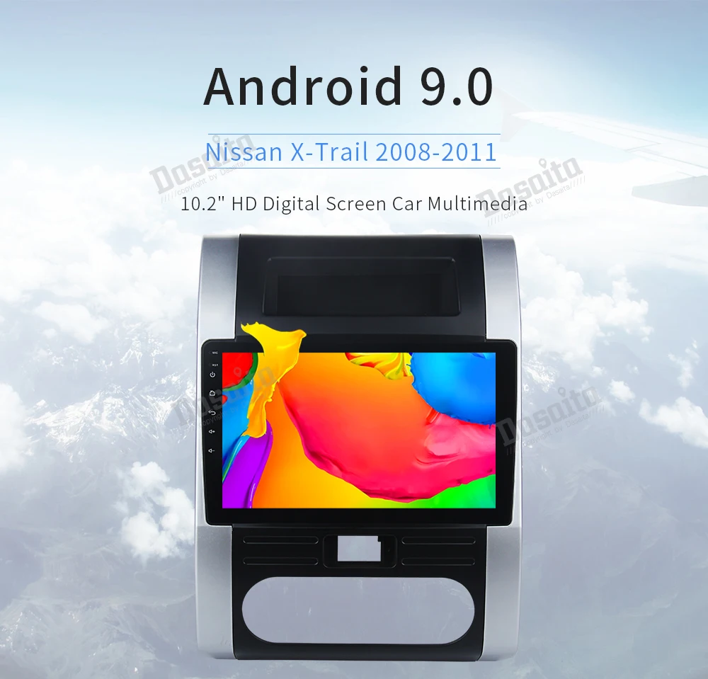 10," HD сенсорный экран Встроенный gps Android 9,0 стерео для Nissan X-trail 2008 2009 2010 2011 2012 2013 Восьмиядерный 4 Гб ram