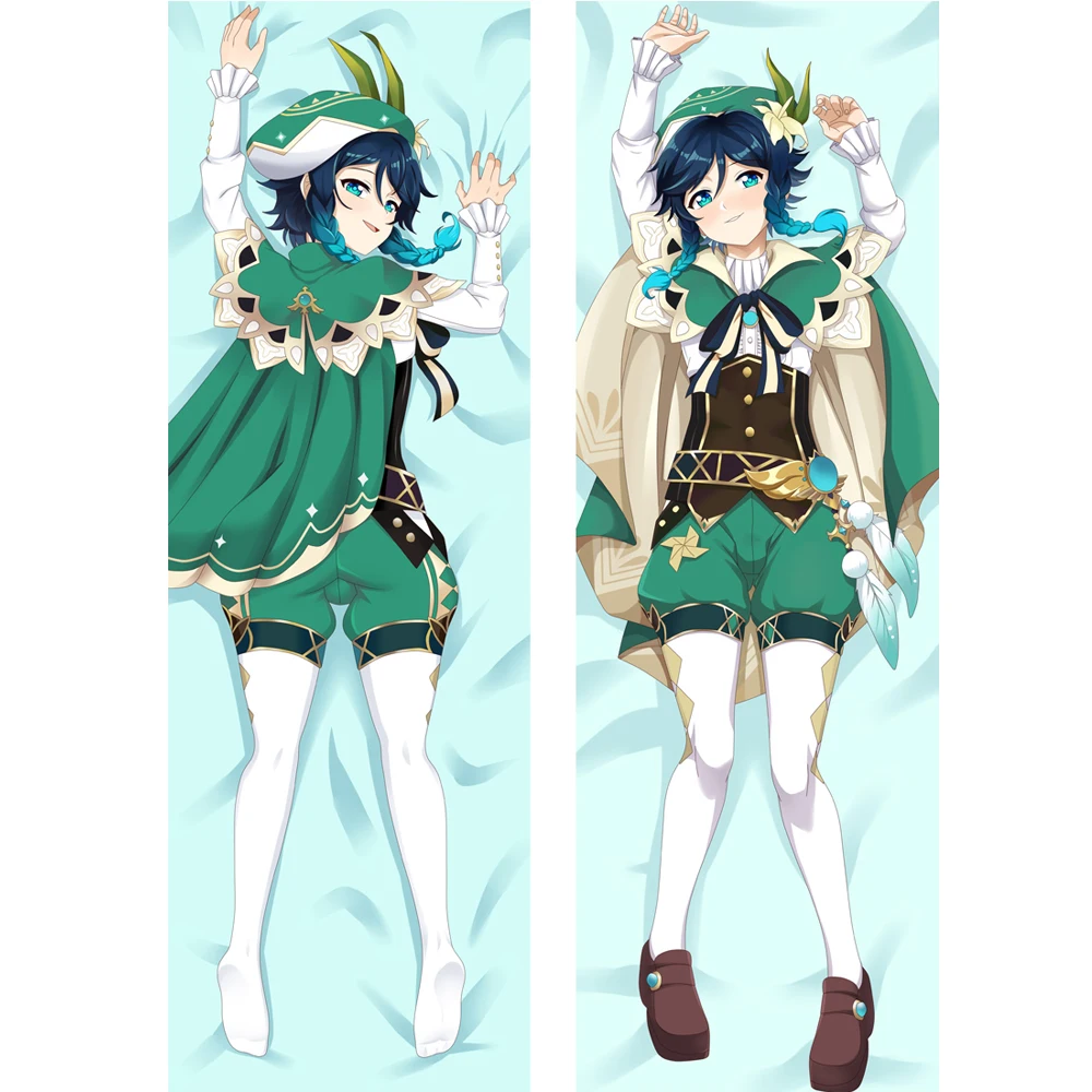 2021 Game Genshin Impact Wendy Dakimakura Fullbody Pillow Case Two-Side Printed Peach Skin Customize Cover Bedding Room | Дом и сад