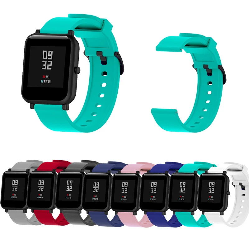 Ремешок силиконовый для смарт часов Xiaomi Huami Amazfit Bip 20 мм|Смарт-аксессуары| |