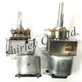 

FD Fuhua 148 type motor potentiometer B250K*2 shaft length 25MM double row with tap 8 feet switch