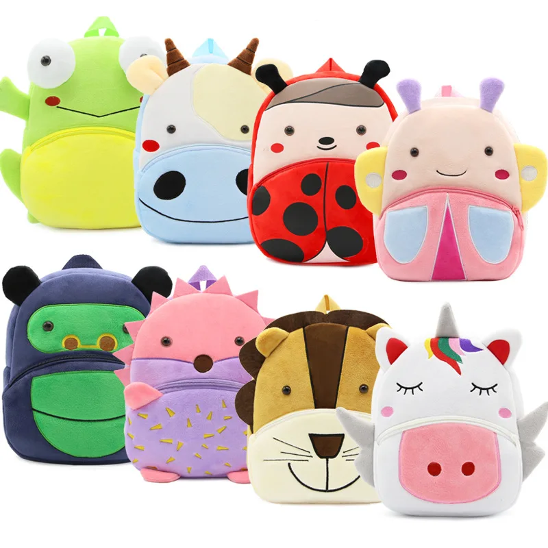 Детский Kawaii Детский рюкзак для прогулок, плюшевый Детский рюкзак, Мультяшные животные, Детские милые школьные сумки