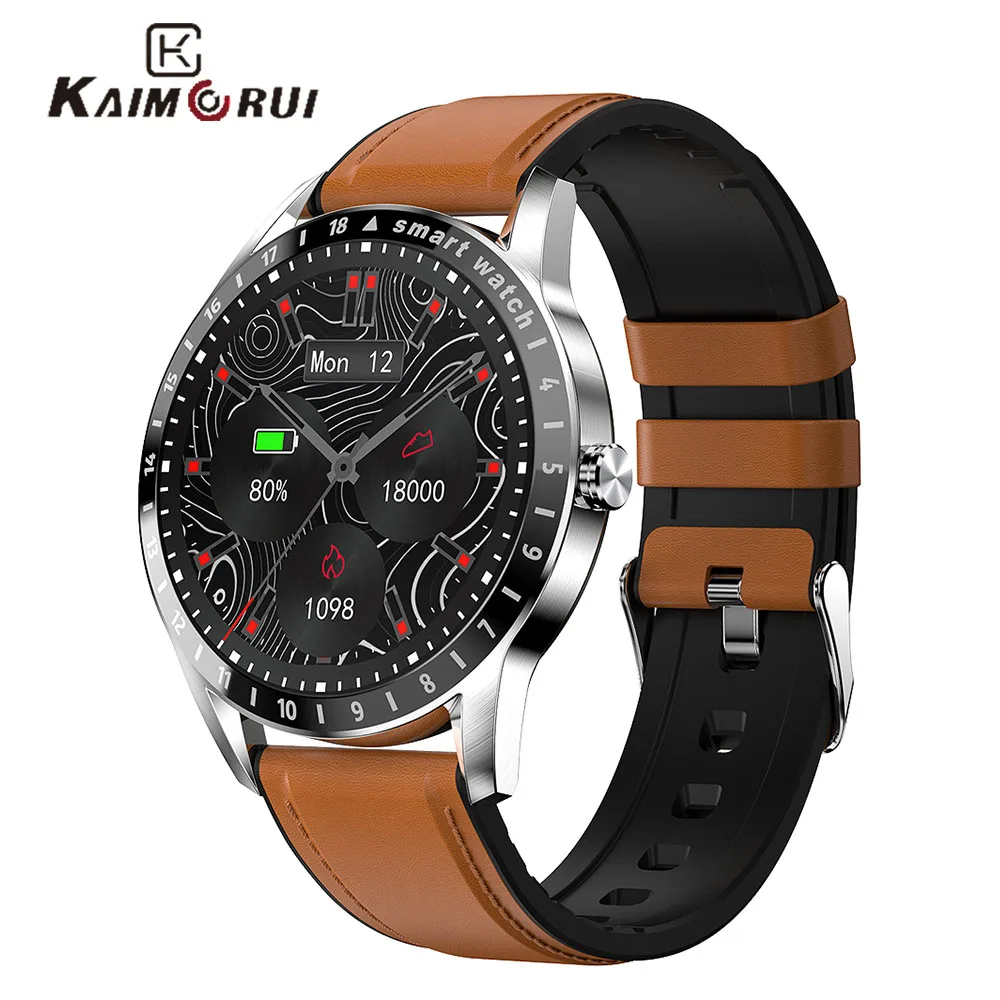Smart Watch, Smartwatch Woman Men Heart Rate Monitor, IP68 Waterproof Alarm Clock Screen Smart Watch For IOS Android (Black)