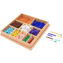 Koralik Decanomial do tabliczek mnożenia materiały Montessori zabawki matematyczne dla dzieci przedszkole wczesne zabawki edukacyjne
