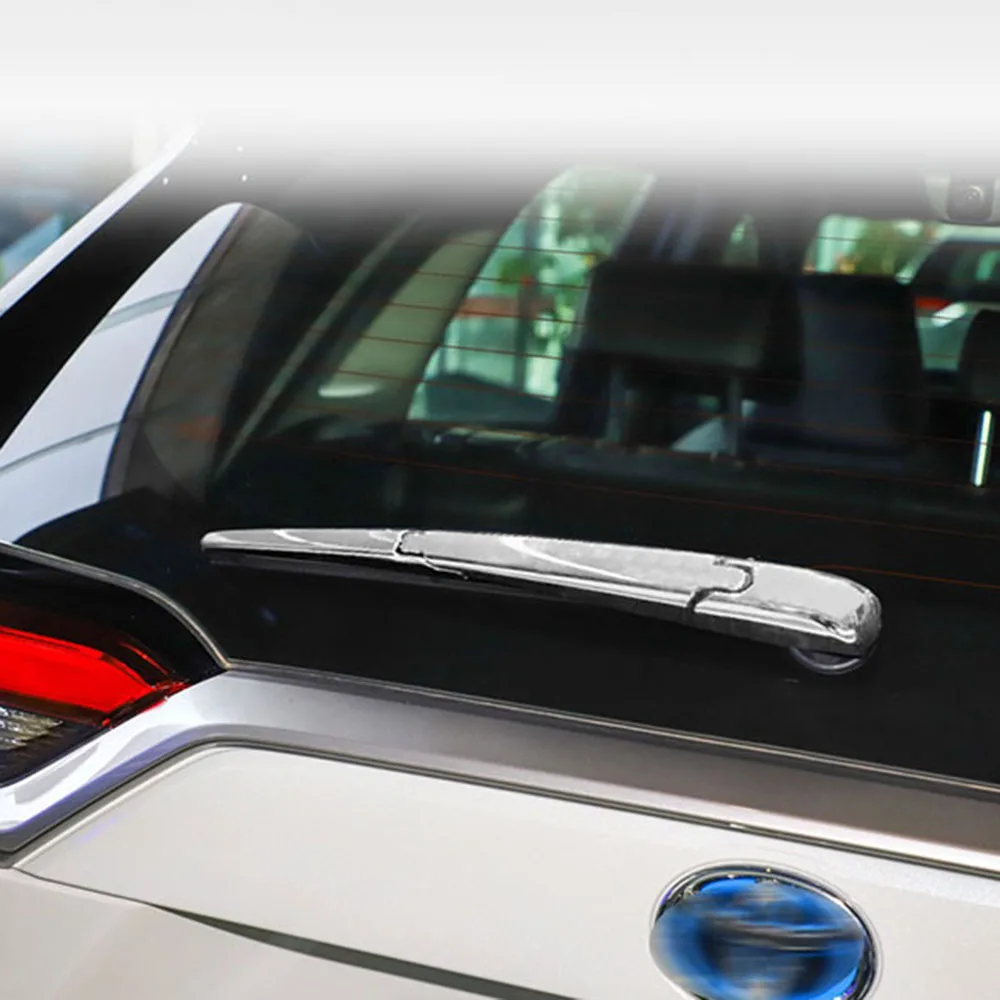 

Fit For Toyota RAV4 2020 Car Rear Back Window Rain Wiper Cover Trim Styling Decoration Exterior Accessories 3Pcs Chrome ABS