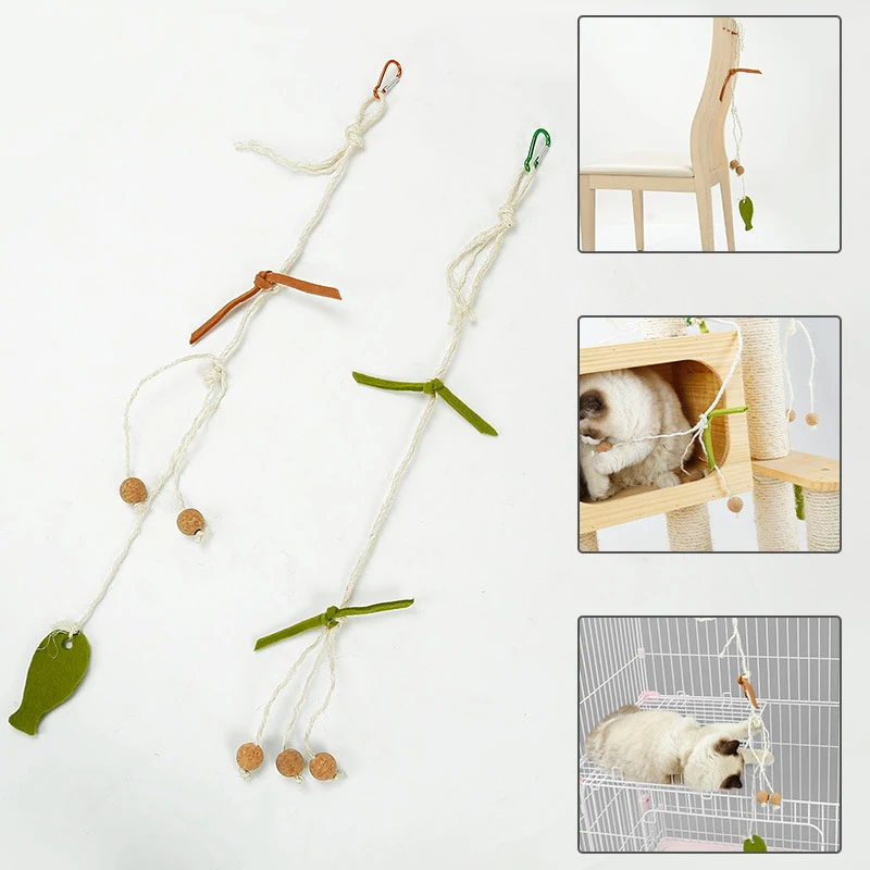 Игрушка для кошек мячи сизаль игровой Подвесной Канат Интерактивная игрушка