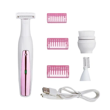 

3In1 Electric Hair Removal Apparatus Cleansing Brush Electric Eyebrow Bikini Trimmer For Women