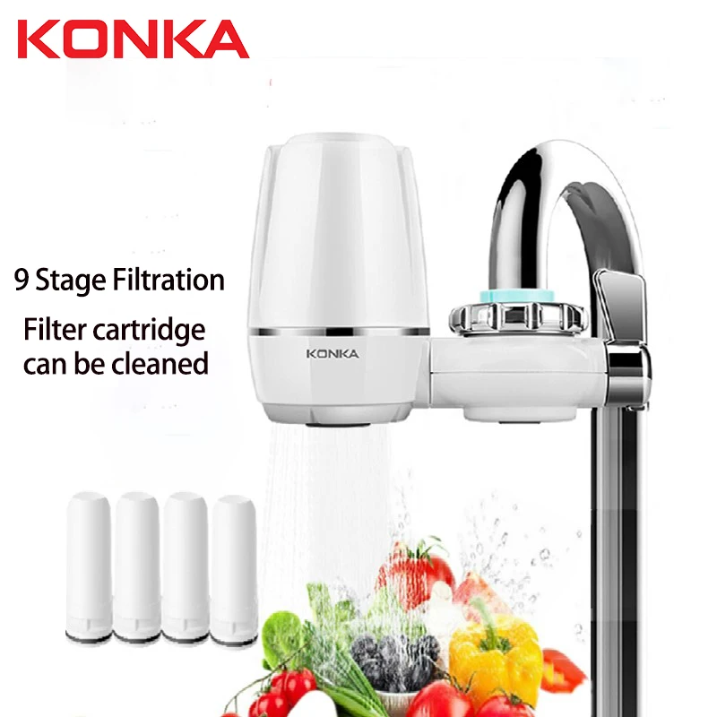 KONKA-purificador de filtro de agua para grifo de cocina, cartuchos de filtro para 1/ 4, filtración de 9 etapas, para el hogar, cocina y baño