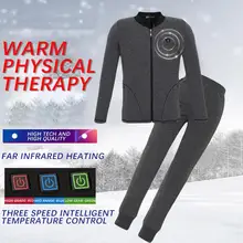 Мужское зимнее теплое нижнее белье, костюм для улицы, теплая одежда с подогревом для катания на лыжах, рыбалки, зарядка через утепленный костюм