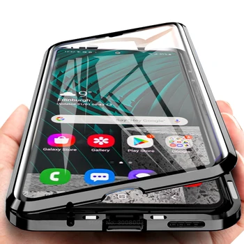 

full body magnetic double-sided tempered glass case for samsung galaxy a51 a71 case metal bumper protective shell cover a 51 71
