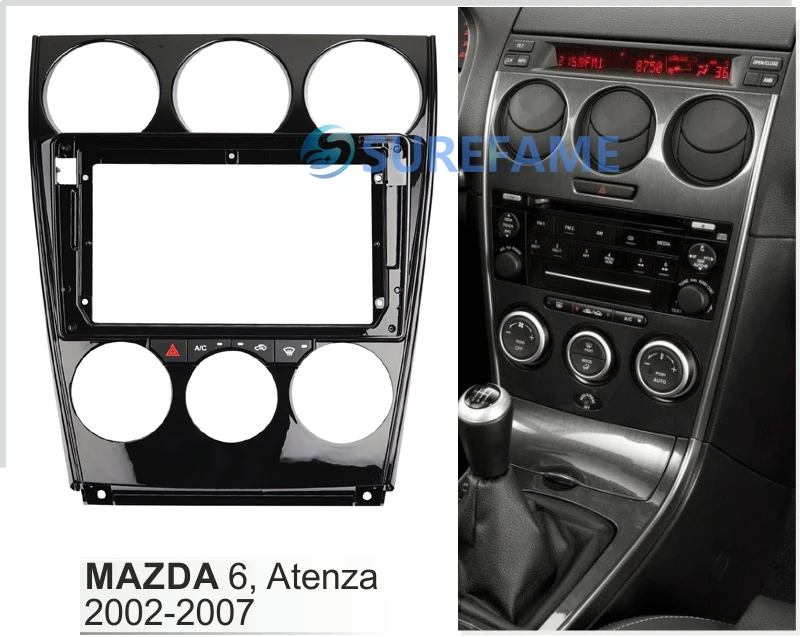 Автомобильная радиопанель Fascia 9 дюймов для MAZDA 6 Atenza 2002-2007 Facia комплект установки