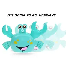 Новинка Электрический Краб с автоматическим поворотом, светящиеся развивающие игрушки, универсальные забавные игрушки для родителей и детей