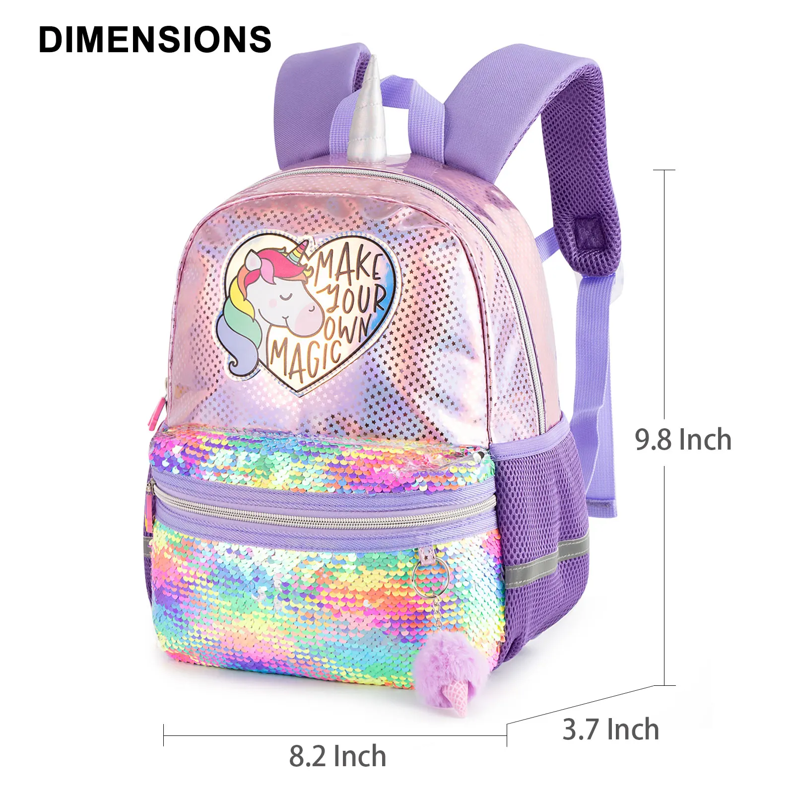Unicorn Magical Rainbow Sequin Backpack