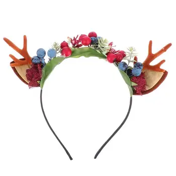 

1Pc Hair Hoop Beautiful Stylish Christmas Hair Wear Head Accessory Antler Headdress Party Headband Hair Decoration for Lady